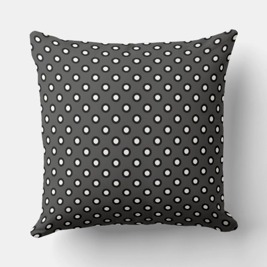 Cushion Charcoal Gray Dotty Sofa Kussen (Achterkant)