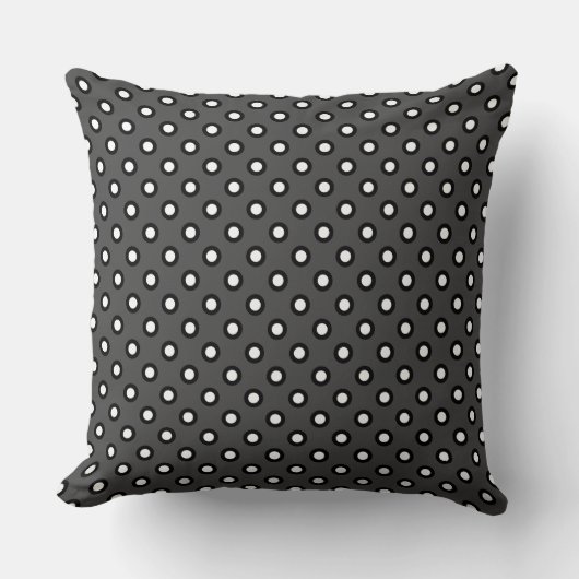 Cushion Charcoal Gray Dotty Sofa Kussen (Voorkant)