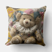 Cushion design with handmade bear printed  kussen (Voorkant)