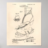 Cushion Insole Shoes 1906 Patent Art Old Peper Poster (Voorkant)
