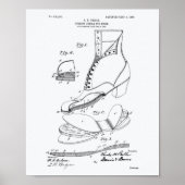 Cushion Insole Shoes 1906 Patent Art-witboek Poster (Voorkant)