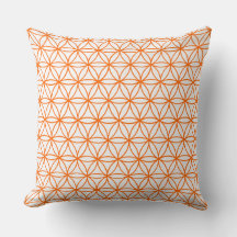 Cushion, Lotus Flower Graphic in wit en Oranje