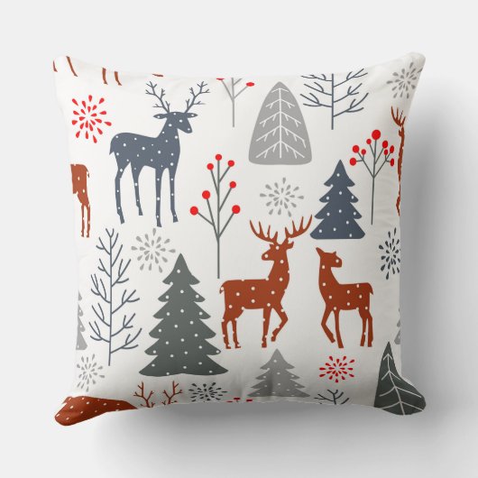 Cushions - Christmas Deer Tree Scandinavian Kussen (Achterkant)