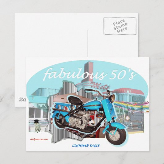 Cushman_Eagle_Blue Briefkaart (Voorkant / Achterkant)