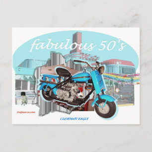 Cushman_Eagle_Blue Briefkaart