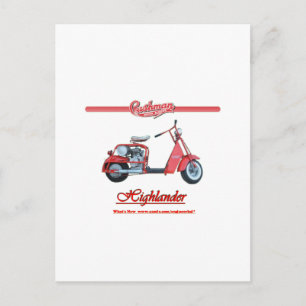 Cushman Highlander Scooter Briefkaart