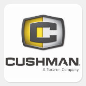 Cushman Logo decal Vierkante Sticker (Voorkant)