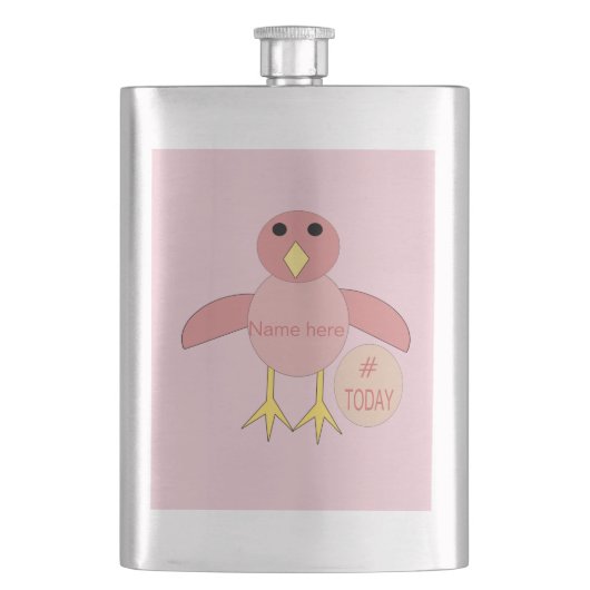 Cusom Pink Birthday Girl Chick Flasks Flacon (Voorkant)