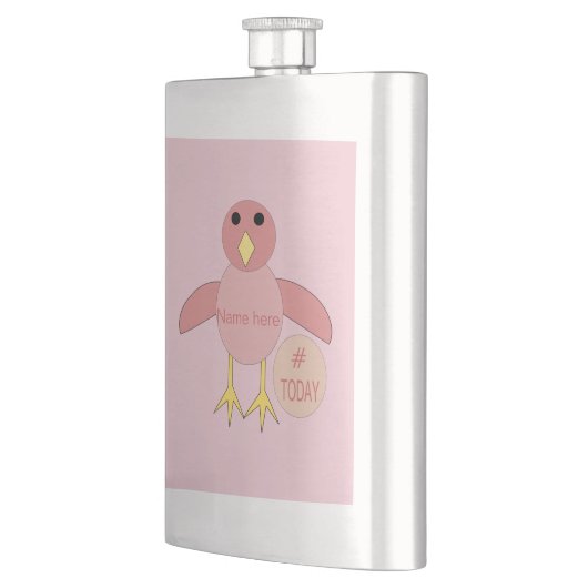 Cusom Pink Birthday Girl Chick Flasks Flacon (Links)