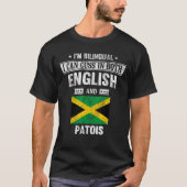 Cuss In Zowel Engels als Patois Funny Jamaica Vlag T-shirt (Voorkant)
