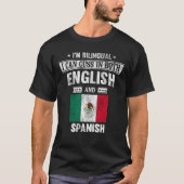 Cuss in zowel Engels als Spaans Grappig Mexico Vla T-shirt (Voorkant)