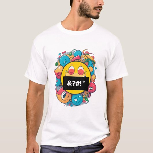 Cussing Emoji - Gecensureerde vloeken T-shirt (Voorkant)