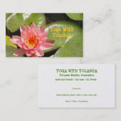 CUST.BUS.KAART, "ZALMROZE LOTUS BLOSSOM EN BRIG VISITEKAARTJE (Voorkant / Achterkant)