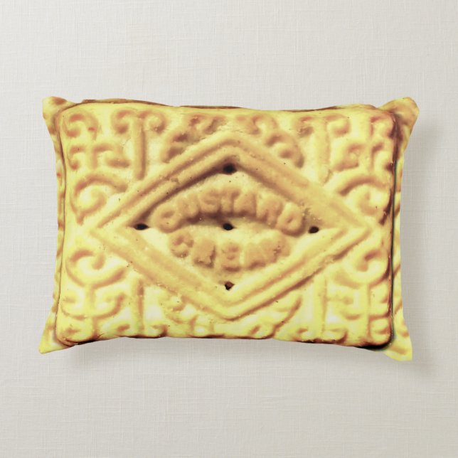 Custard cream biscuit accent kussen (Achterkant)