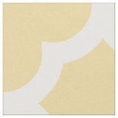Custard Cream Classic Quatrefoil Pattern Fabric Stof (Close Up)