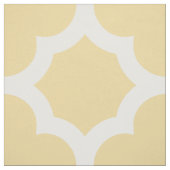 Custard Cream Classic Quatrefoil Pattern Fabric Stof (Swatch)