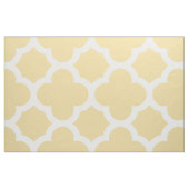 Custard Cream Classic Quatrefoil Pattern Fabric Stof (Fat Quarter)