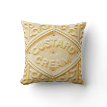 Custard Cream Retro Biscuit Kussen Kussen Kussen