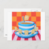 Custard Cream Tea Briefkaart (Voorkant / Achterkant)