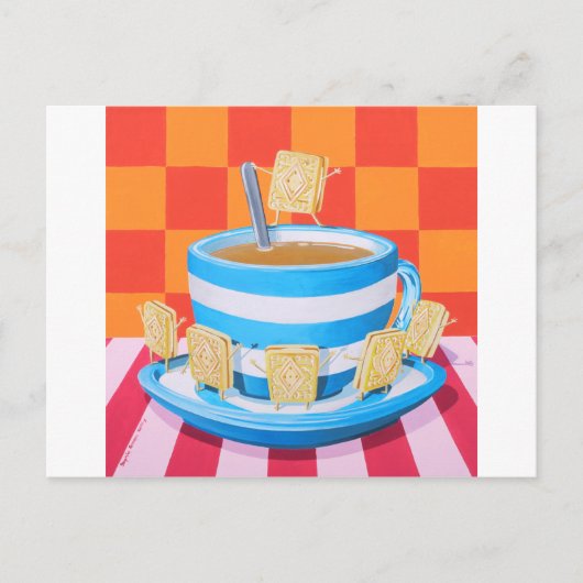 Custard Cream Tea Briefkaart (Voorkant)