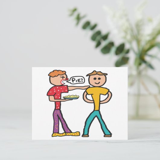 Custard Pie in het gezicht Briefkaart (Staand voorkant)