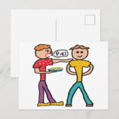 Custard Pie in het gezicht Briefkaart (Voorkant / Achterkant)