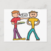 Custard Pie in het gezicht Briefkaart (Voorkant)