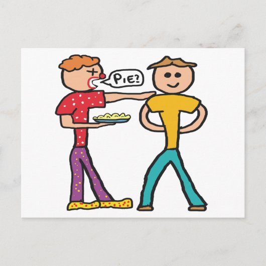 Custard Pie in het gezicht Briefkaart (Voorkant)