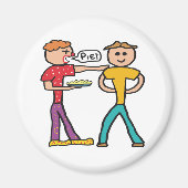 Custard Pie in het gezicht Magneet (Voorkant)