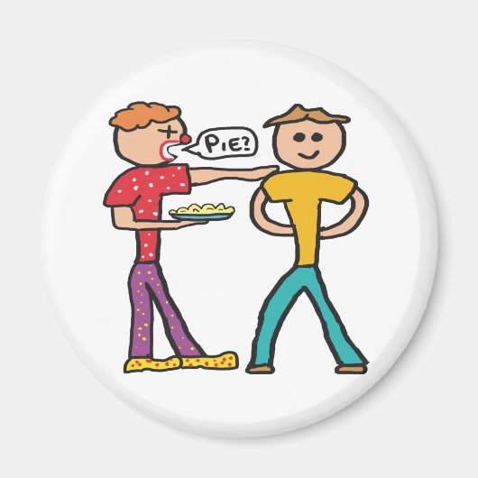 Custard Pie in het gezicht Magneet (Voorkant)