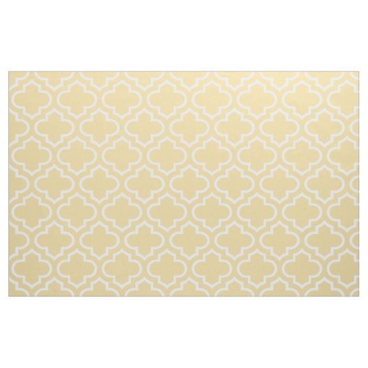 Custard Yellow Moroccan Trellis Pattern Fabric 02 Stof (Yard (91,4 cm))