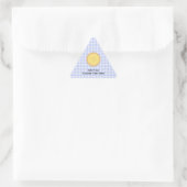 Custardtaart. Gele Tart, met Blue Gingham. Sticker (Tas)