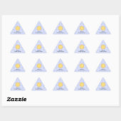 Custardtaart. Gele Tart, met Blue Gingham. Sticker (Vel)