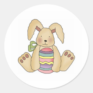 custbunstripeeeg ronde sticker