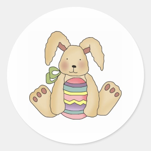 custbunstripeeeg ronde sticker (Voorkant)