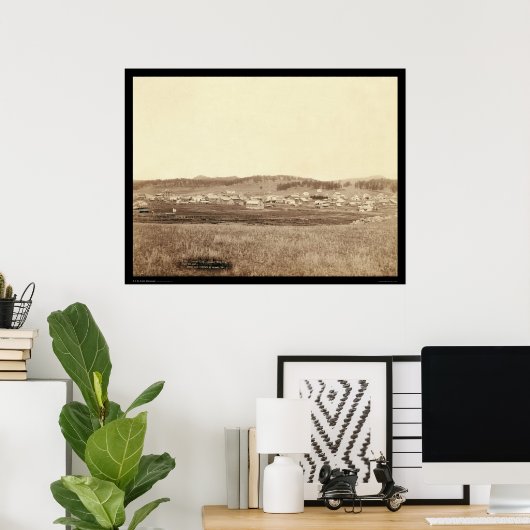 Custer City SD 1891 Poster (Thuiskantoor)