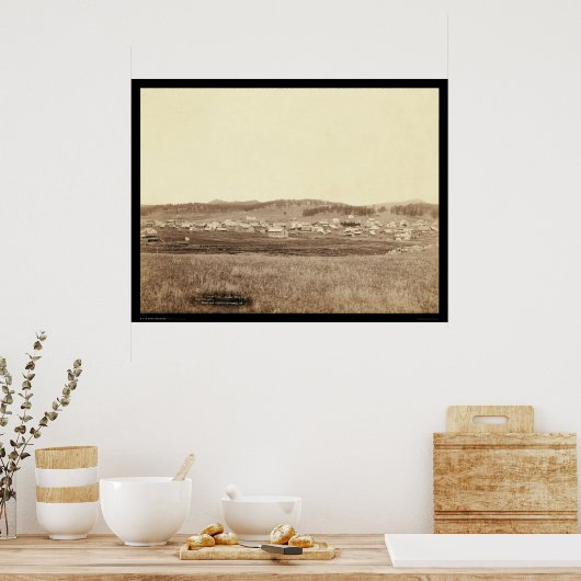 Custer City SD 1891 Poster (Keuken)