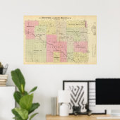 Custer en Logan County, Nebraska Poster (Thuiskantoor)