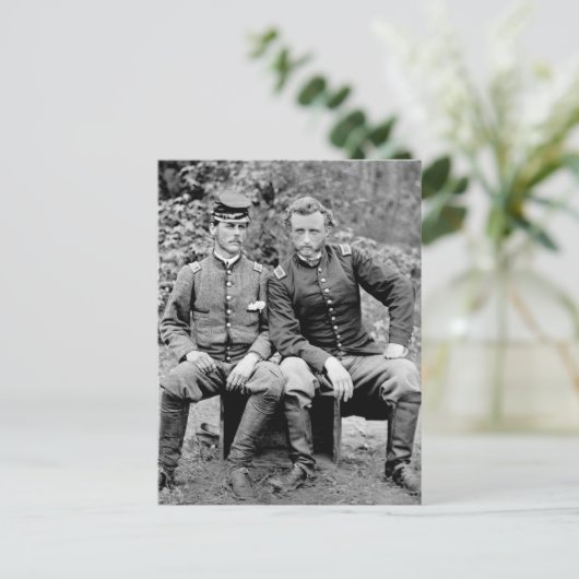 Custer & gevangene, 1862 briefkaart (Staand voorkant)