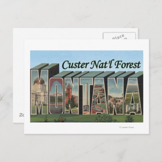 Custer Nat'l Forest, Montana Briefkaart (Voorkant / Achterkant)