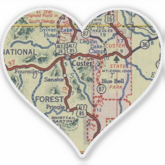 Custer SD Kaart Sticker (Voorkant)