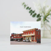Custer, South Dakota gelabelde foto Briefkaart (Staand voorkant)