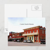 Custer, South Dakota gelabelde foto Briefkaart (Voorkant / Achterkant)