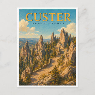 Custer South Dakota Needles Highway GeoSaga Briefkaart