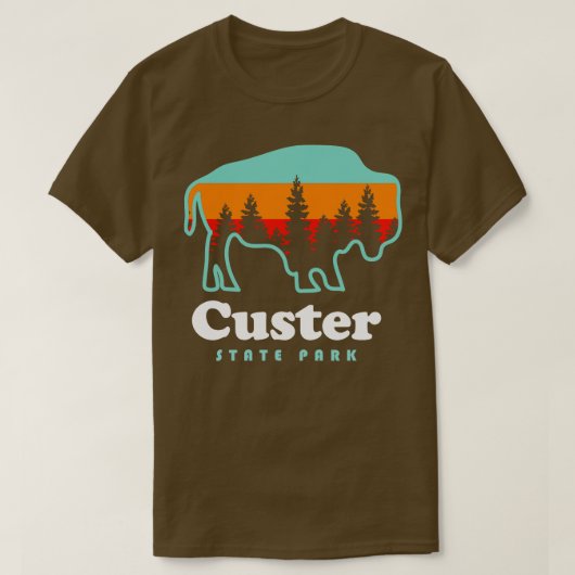 Custer State Park Bison South Dakota Camping T-shirt (Design voorkant)