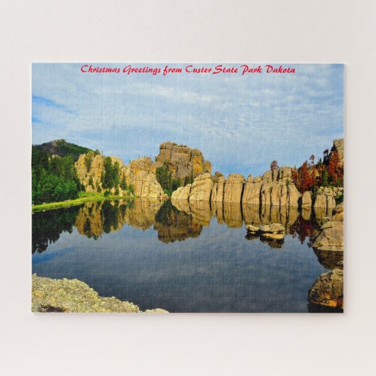 Custer State Park Dakota. Kerstgroeten Legpuzzel (Horizontaal)