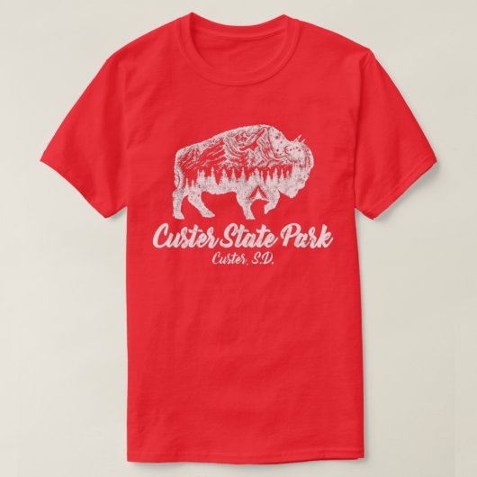 Custer State Park for Bison Lovers South Dakota T-shirt (Design voorkant)