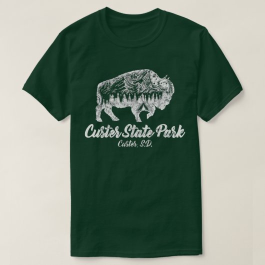 Custer State Park for Bison Lovers South Dakota T-shirt (Design voorkant)