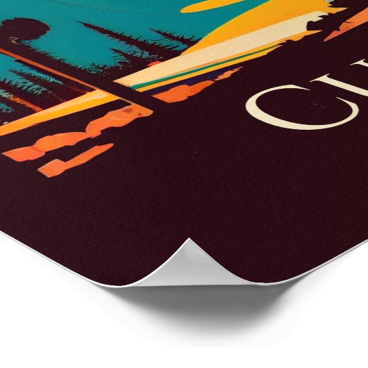 Custer State Park Hedendaags Ontwerp Poster (Hoek)