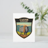 Custer State Park South Dakota American Bison Briefkaart (Staand voorkant)